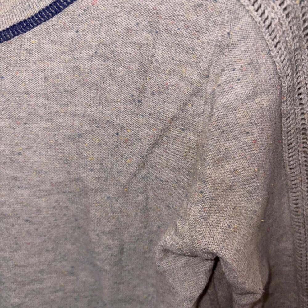 Between Me & You Waffle Knit Sweater Too Medium Gray Blue Wool Blend - Picture 8 of 11